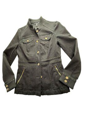 White House Black Market Jacket.  Black.  Buttons. Size Women's 2.